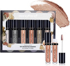 HENG FANG 6 Pcs Liquid Diamond Glitter Eyeshadows Set – Waterproof, Long-Lasting, Vibrant Colors with Lightweight Texture for Bold & Sparkling Eye Makeup