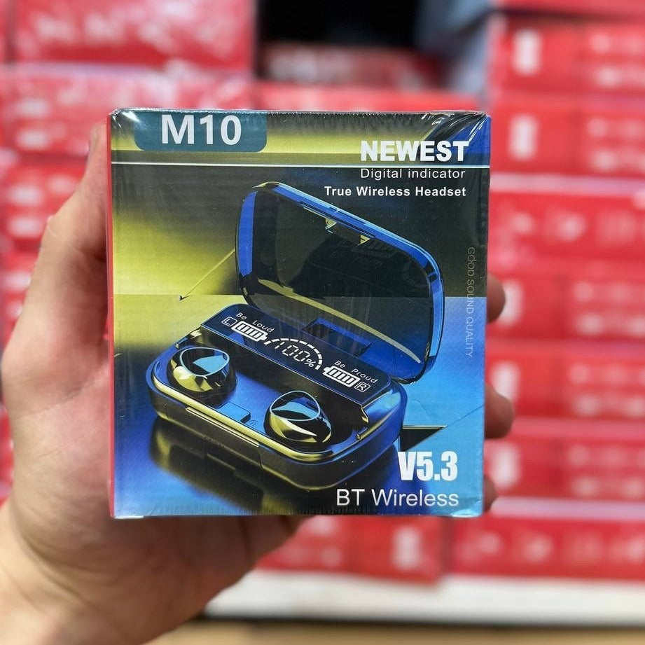 M10 Earbuds TWS Bluetooth 5.3 | Original M10 | LED Display | Wireless Earphones with Microphone