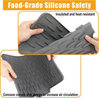 Silicone Sink Mat for Kitchen Drain – Heat-Resistant Non-Slip Dish Drying Mat Leak-Proof Eco-Friendly Utensil Draining Pad for Sink & Counter