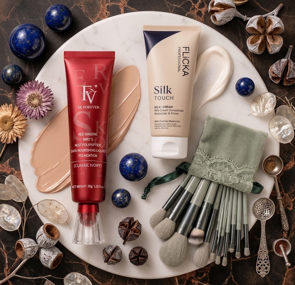 3 In 1 Makeup Deal - Flicka, FV & Brush Set